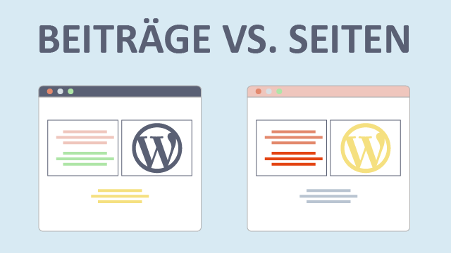 WordPress Beiträge vs. Seiten