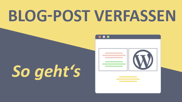 Blog Post verfassen