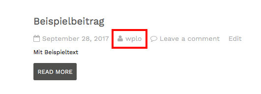 Autorennamen mit WordPress ändern