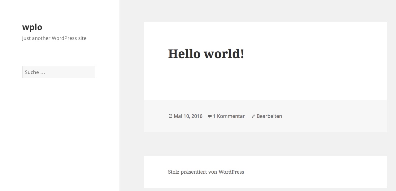 WordPress Frontend