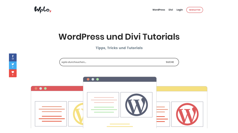 WordPress und Divi Theme Tutorials