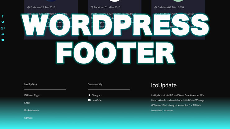 WordPress Footer Hintergrundfarbe ändern